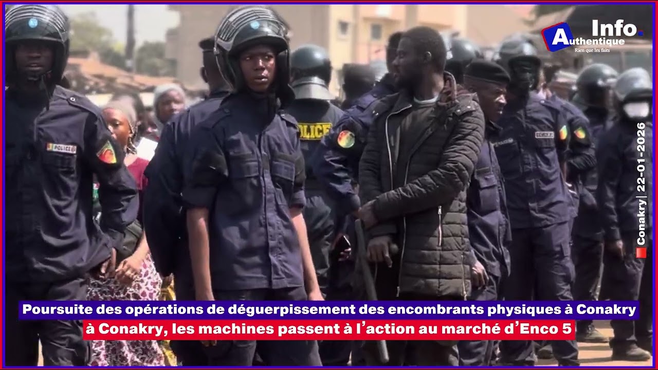 🚨🇬🇳| Poursuite des opérations de déguerpissement des encombrants physiques à Conakry⬇️