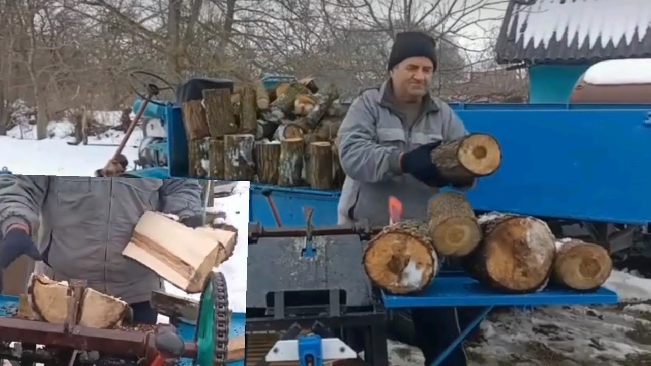 Дровокол своїми руками. Редукторний на коробці передач