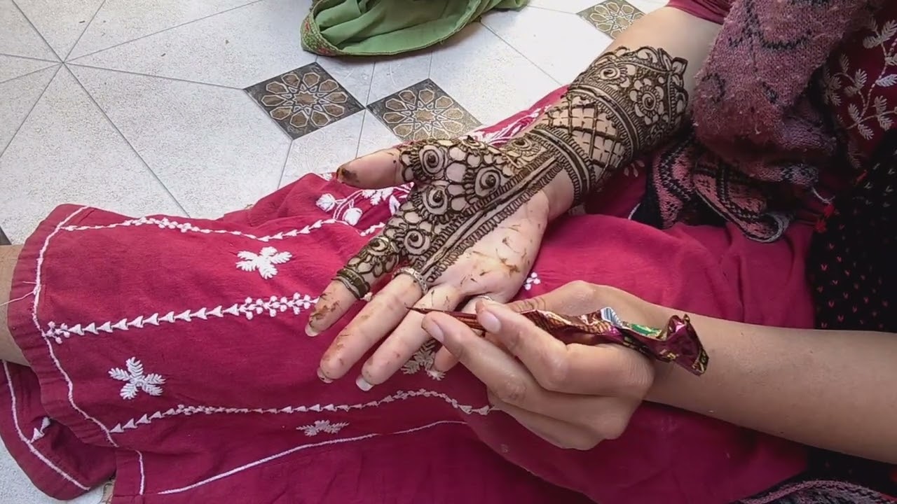 Front hand mahedi design for bignners 💕💕💕# youtube channel video # trending design