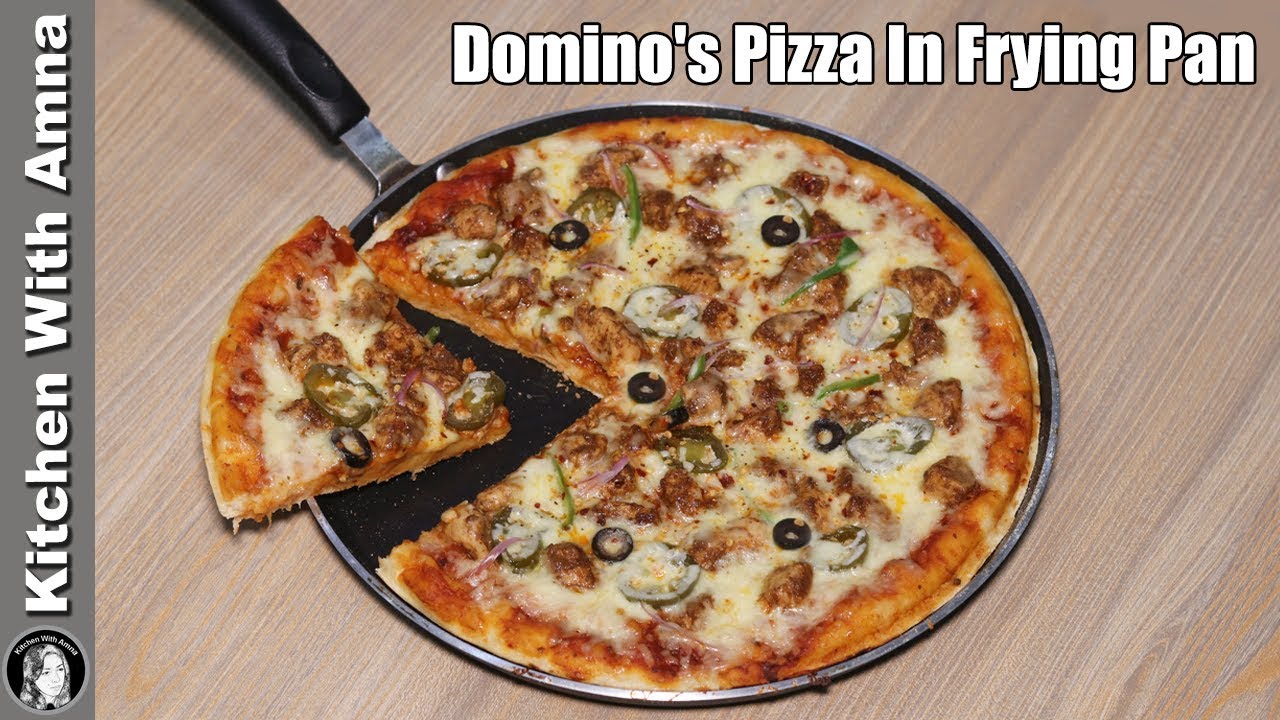 Domino's Style Tandoori Hot Pizza | Chicken Tikka Pizza Without Oven | Kitchen With Amna