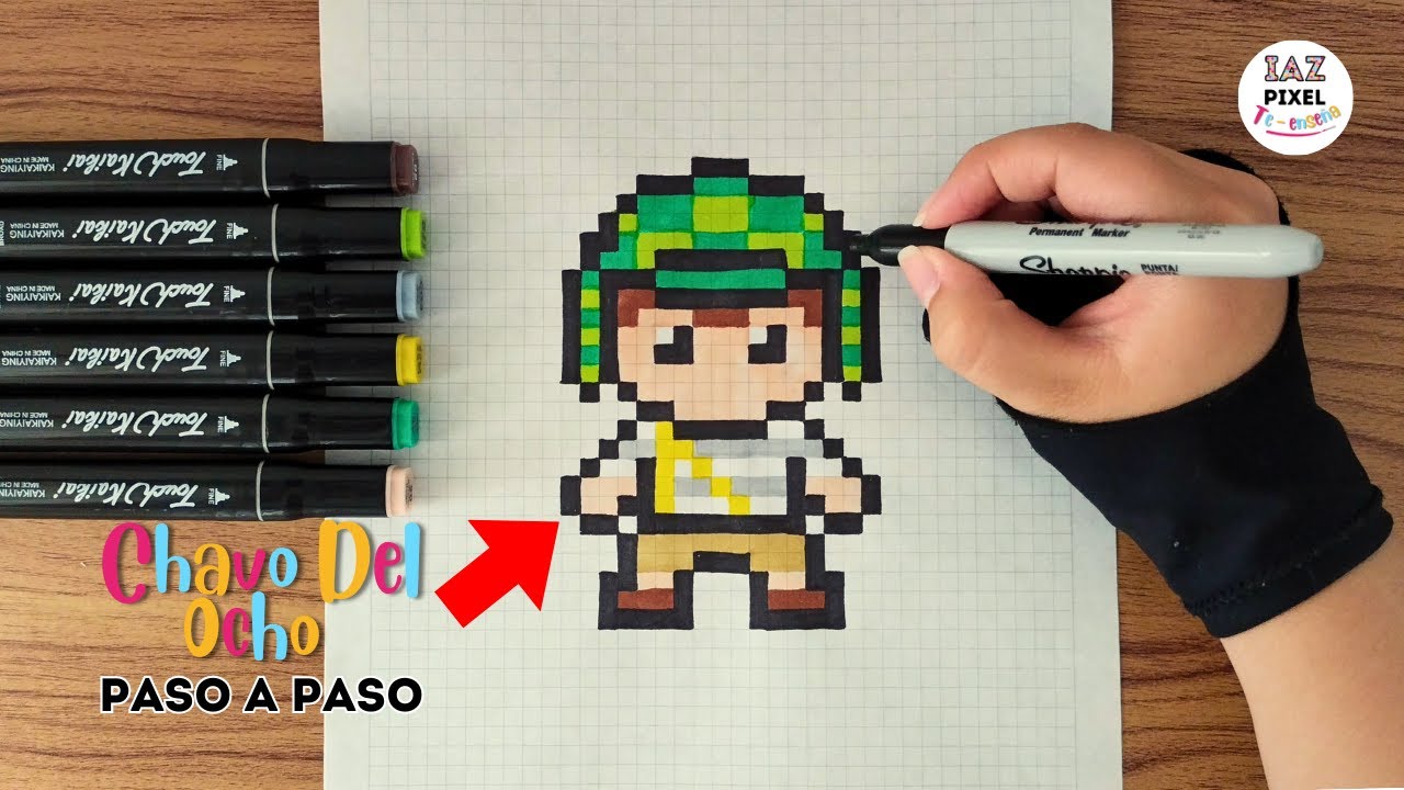 Como pintar a el CHAVO DEL 8 en PIXEL ART – Tutorial paso a paso #pixelart #chavodel8