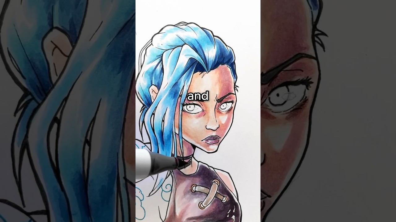 How to BLEND and Color HAIR!! 🎨👀 #arttutorial