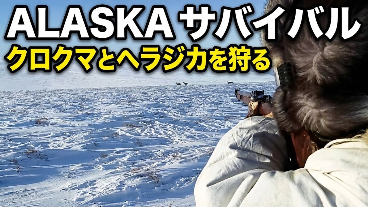 過酷なアラスカでのサバイバル、クロクマとヘラジカを狩る