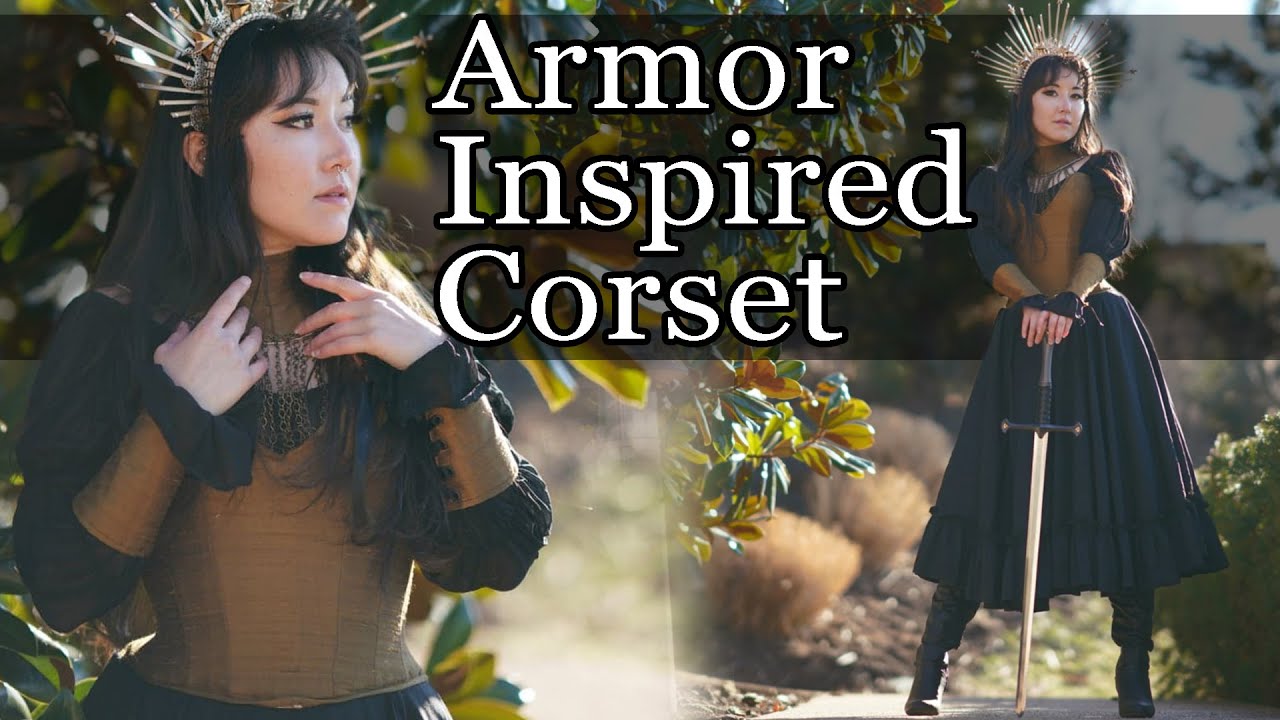 Шьем корсет в стиле брони с помощью бесплатной выкройки корсета Aranea Black | Knightcore Wardrobe