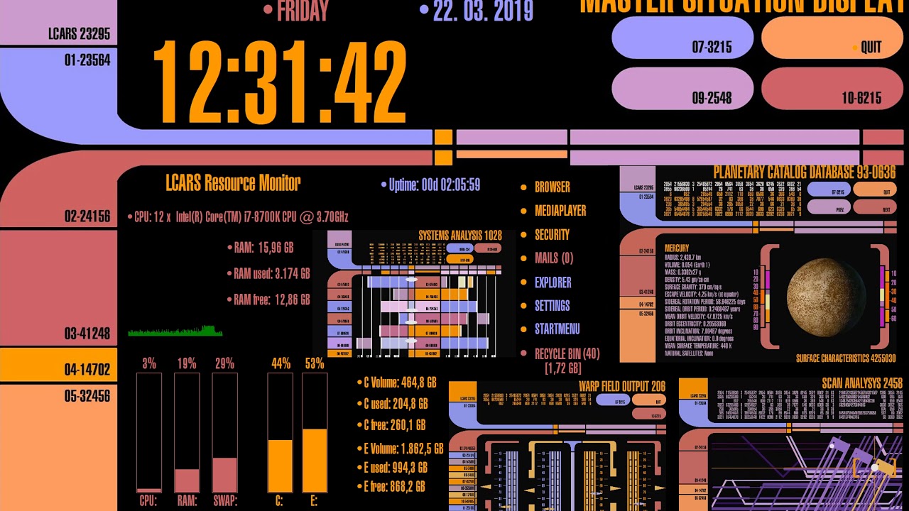 Animated LCARS Desktop (known from Star Trek TNG, VOY and DS9)
