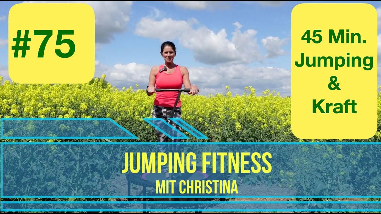 #75 Jumping Fitness  45 Minuten Trampolin Rebounder  Workout Balance & Kraft