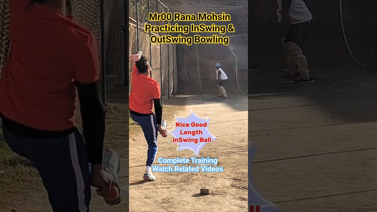 🔥Rana Mohsin Mr00🏏Practice InSwing & OutSwing Bowling with Tape Tennis Ball🥎Swing Tips & Trick