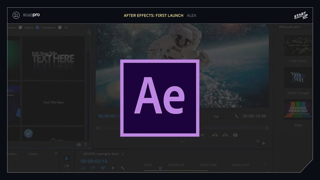 After Effects: First Launch