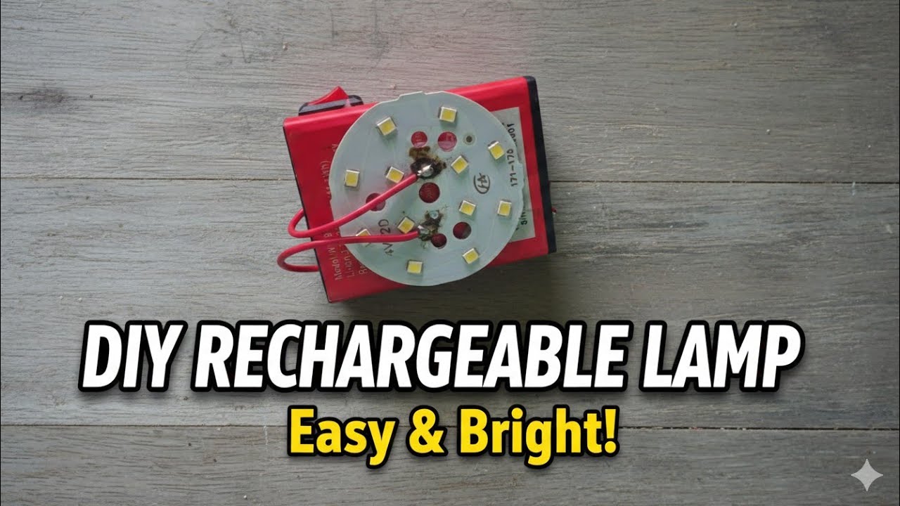 DIY Rechargeable LED Lamp | Easy & Super Bright at Home