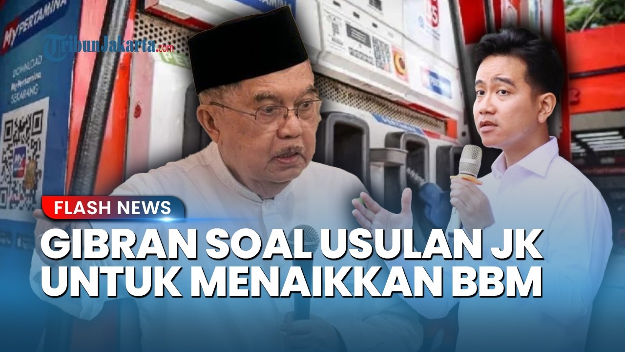 Respons Gibran soal Usulan JK untuk Menaikkan BBM, Wapres: Maaf Tidak Sejalan Dengan Arahan Presiden