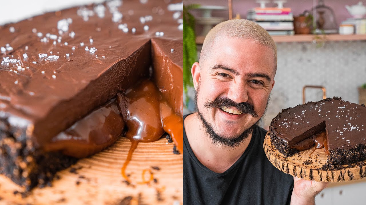 TORTA DE CHOCOLATE TRUFADA COM CARAMELO SALGADO | BIGODE NA COZINHA