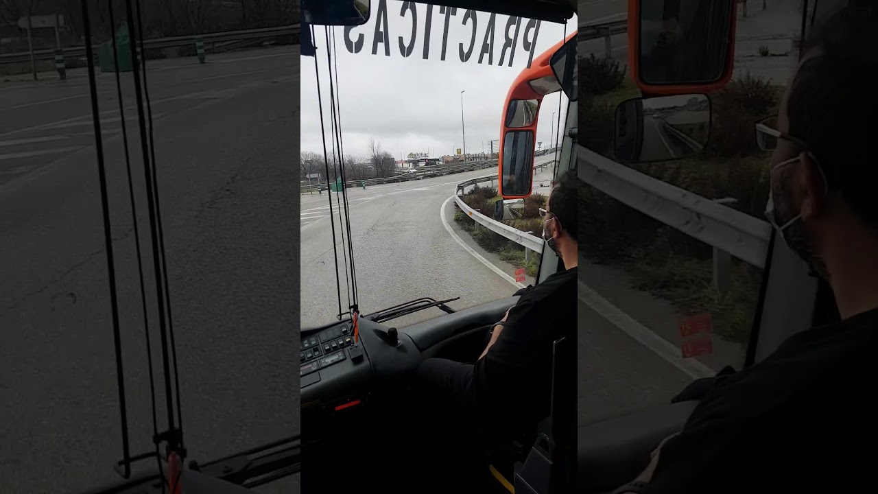 prácticas de autobús Para examen  glorieta de Móstoles