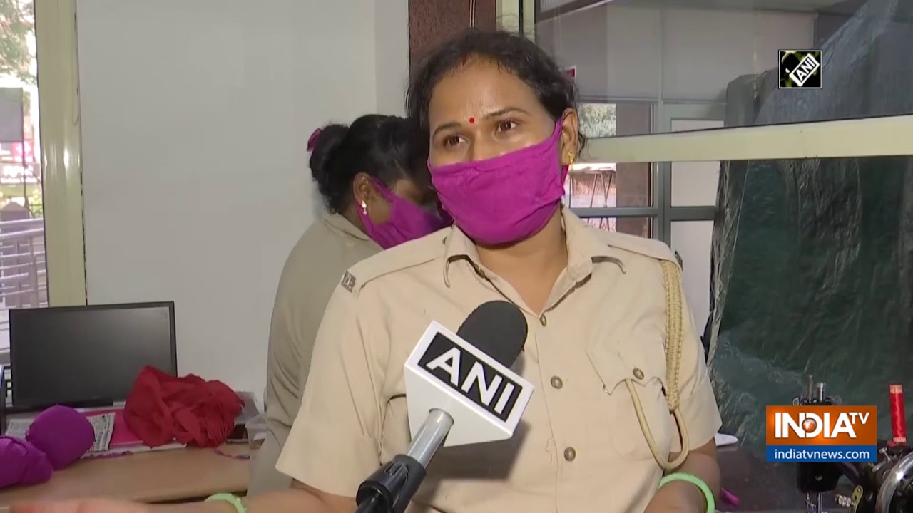 COVID-19: Women constables sew masks for needy at Delhi police station