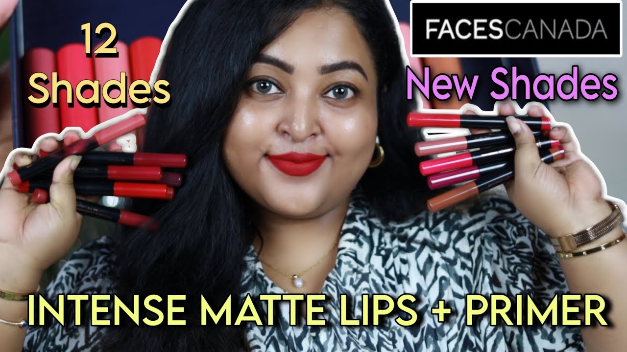 *НОВЫЕ ОТТЕНКИ* Faces Ultime Pro Intense Matte Lips+Primer || 12 ОТТЕНКОВ на голой коже | Обзор и...