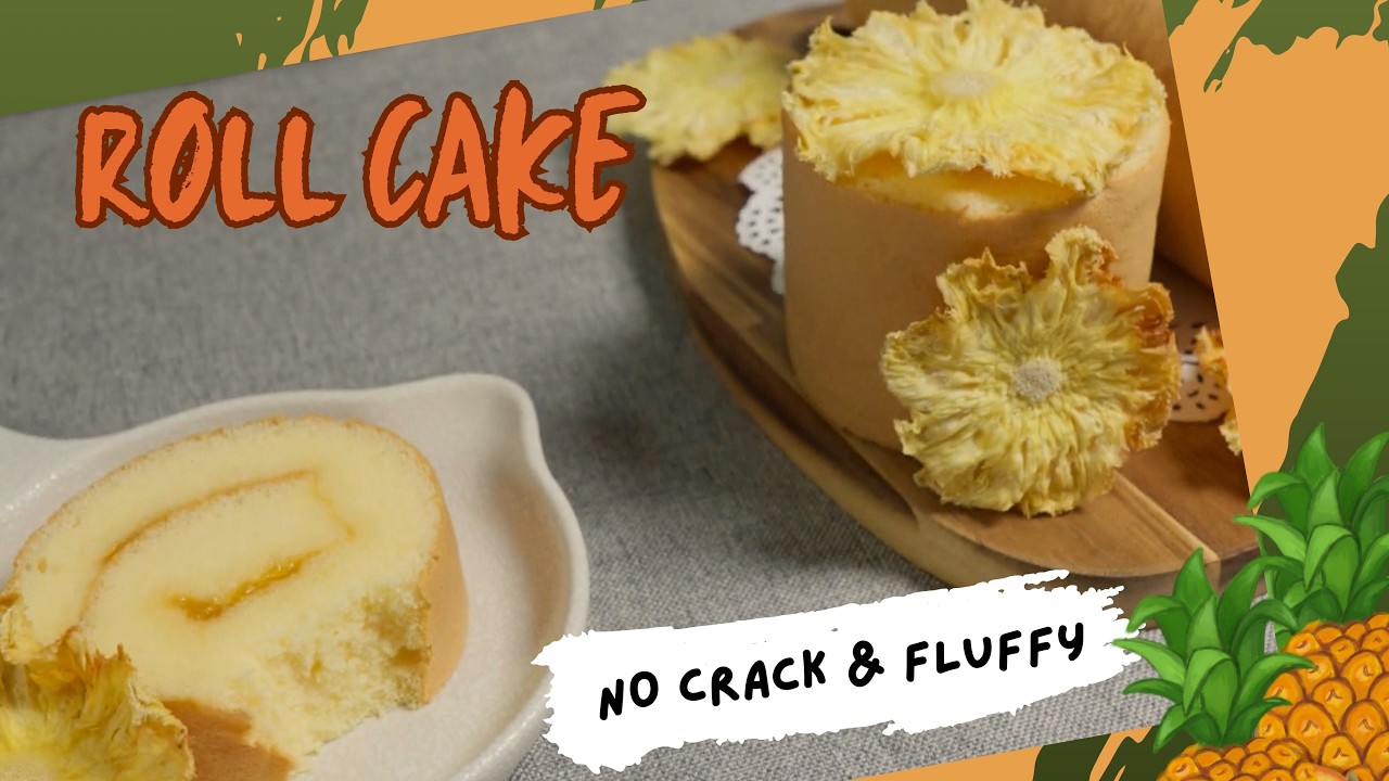 Pineapple Swiss Roll - Fluffy, Tropical & Never Cracks