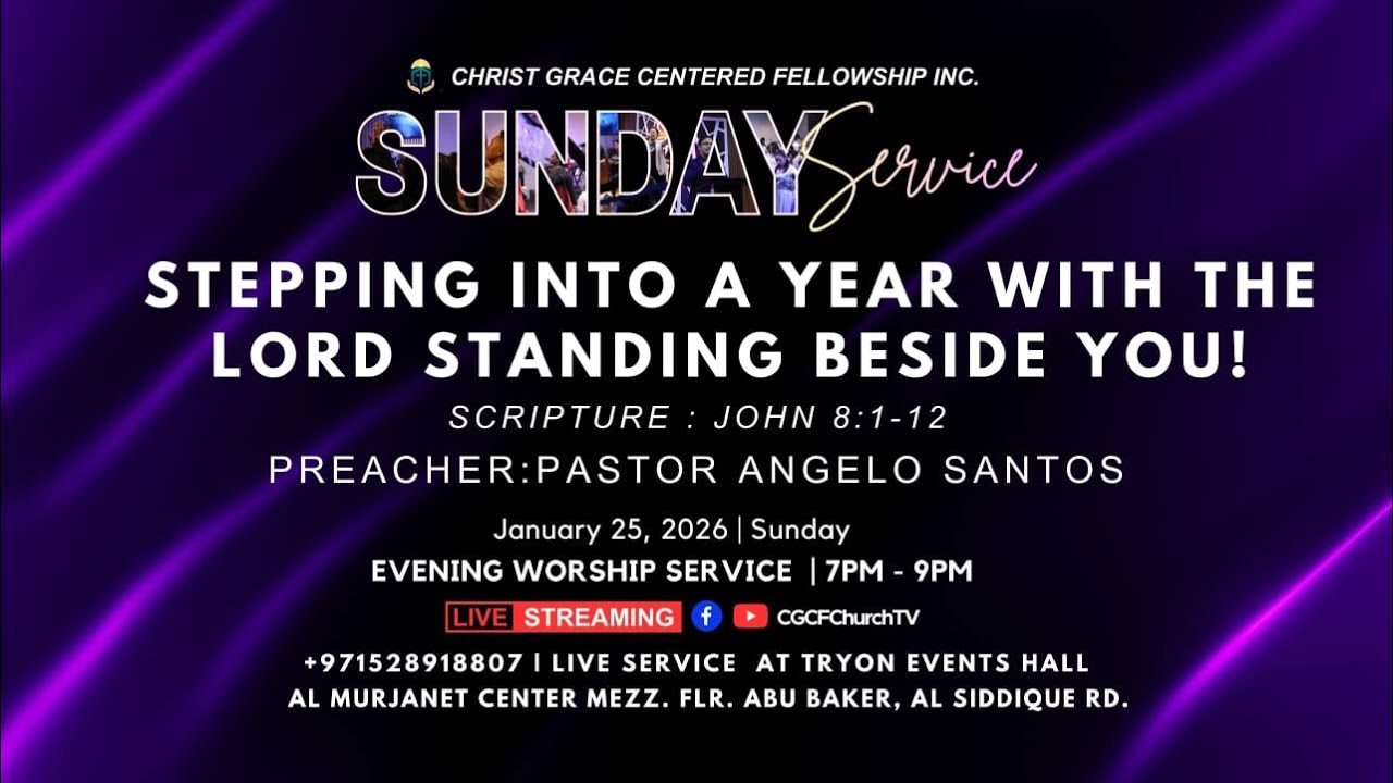 SUNDAY EVENING ENGLISH SERVICE | STEPPING INTO A YEAR  | JAN 25 2026 | PTR. ANGELO SANTOS