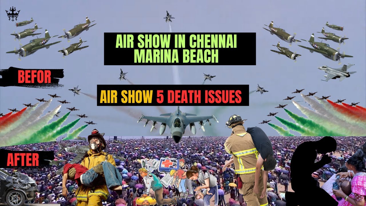 Chennai Marina Beach | Air Show  | Indian Air Force Show | Crowd death issues traffic #shorts #death