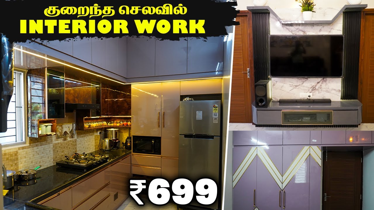 இத பாத்ததும் நம்மை மிரள வைக்கும் Premium range Acrylic Modular Kitchen And Interior
