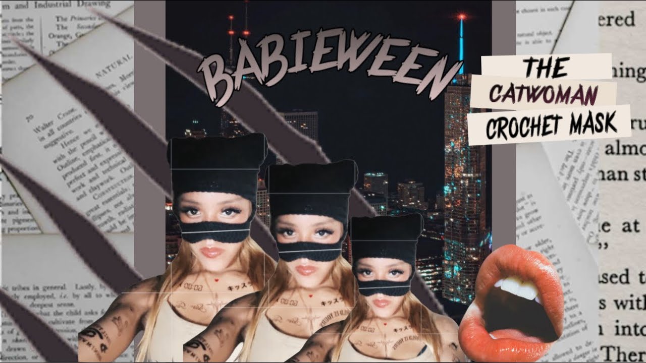 BABIEWEEN: THE CATWOMAN CROCHET MASK TUTORIAL