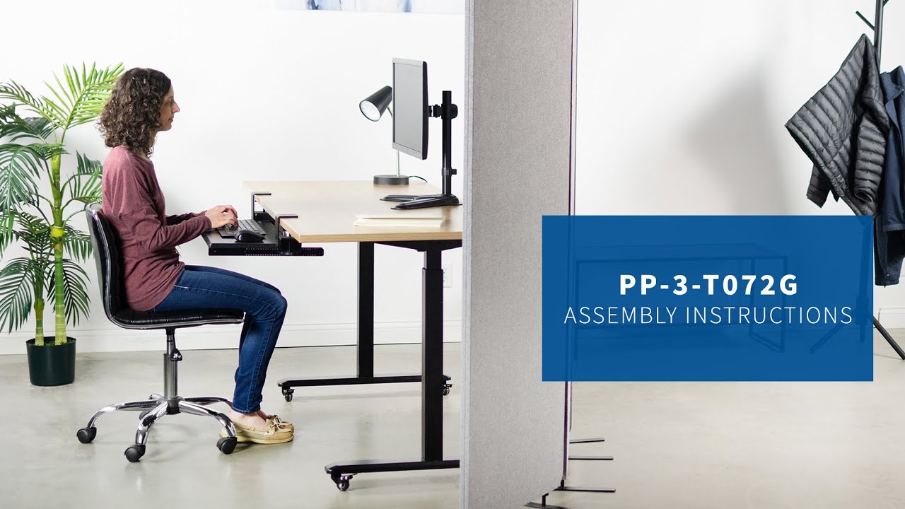 PP-3-T072G 72&rdquo; x 66&rdquo; Freestanding Room Divider Assembly by VIVO
