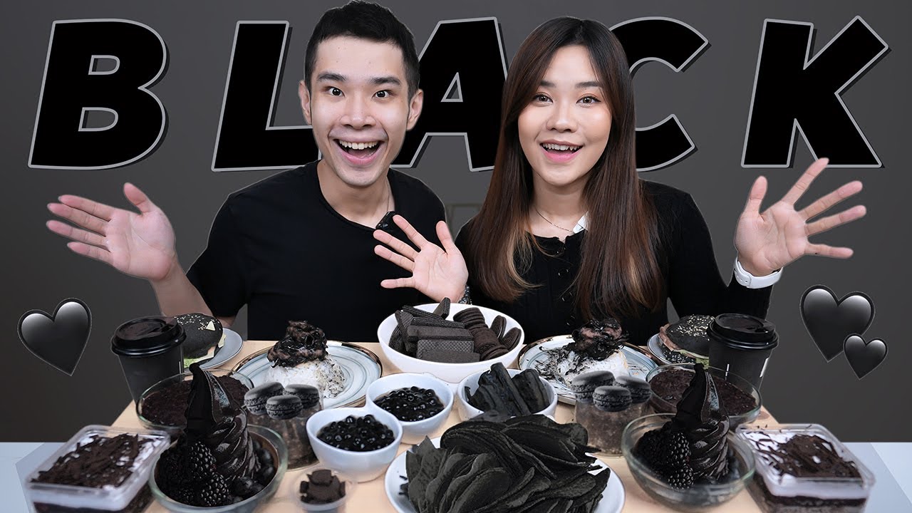 ASMR MAKAN SEMUA MAKANAN HITAM! FT. JESS NO LIMIT