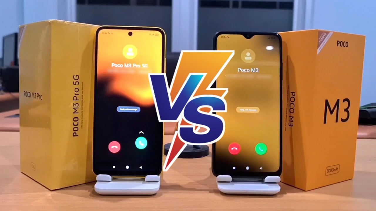 incoming call Xiaomi Poco M3 (BLACK) VS Poco M3 Pro 5G (YELLOW)