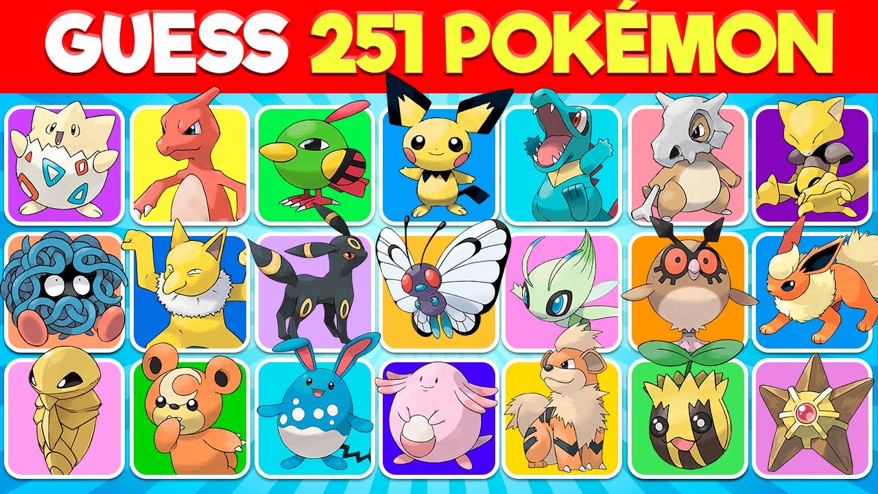 WHO'S THAT POK&Eacute;MON? 🧠⚡ Guess the 251 Pok&eacute;mon | Gen 1 and Gen 2