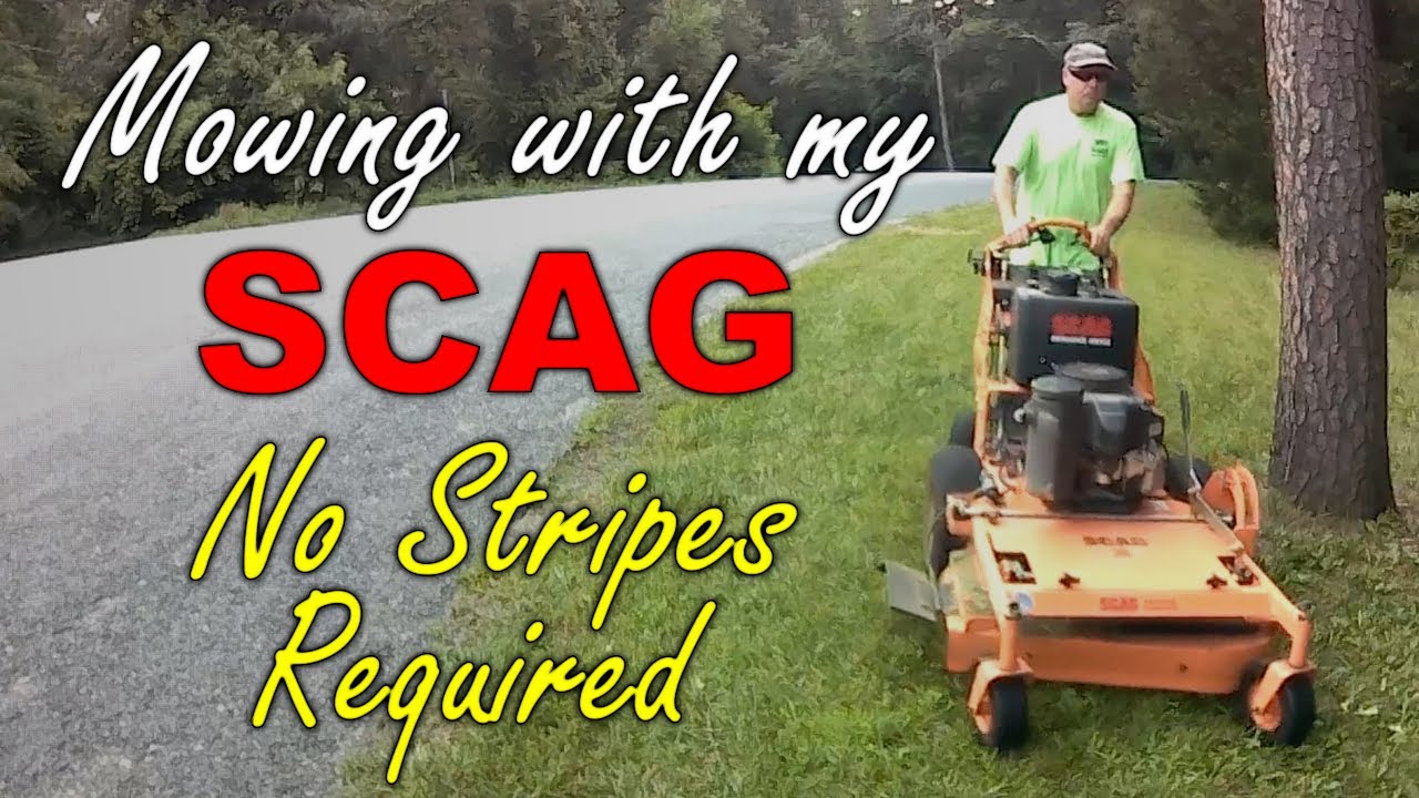 Mowing with my Scag SWZT 36 - No Stripes Required