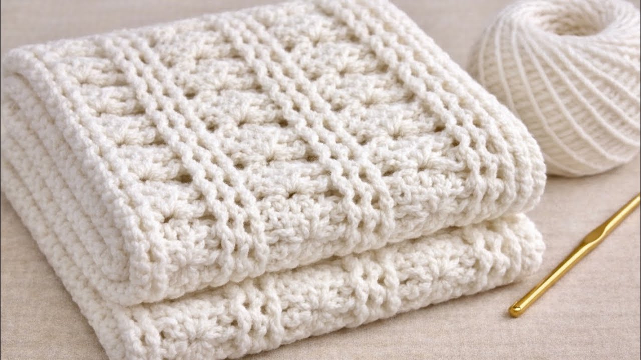 Super Easy Crochet Baby Blanket Pattern for Beginners (Step by Step)