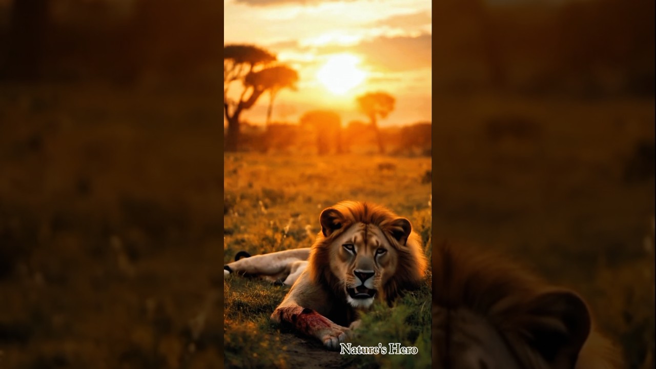 The Heartwarming Rescue of an Injured Lion in the African Savanna #animals #ai #linda_nolan#wildlife