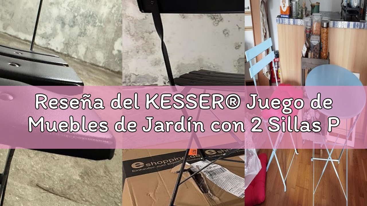 Reseña del KESSER® Juego de Muebles de Jardín con 2 Sillas Plegables y Mesa de Metal