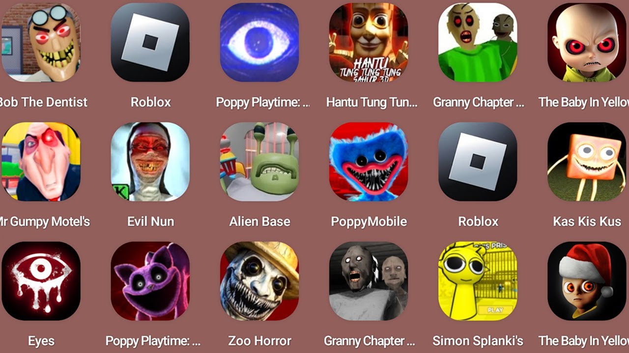 Escape Bob the Dentist,Poppy Playtime Chapter 5, Roblox,Alien Base,SpongeBob Granny Chapter 2...