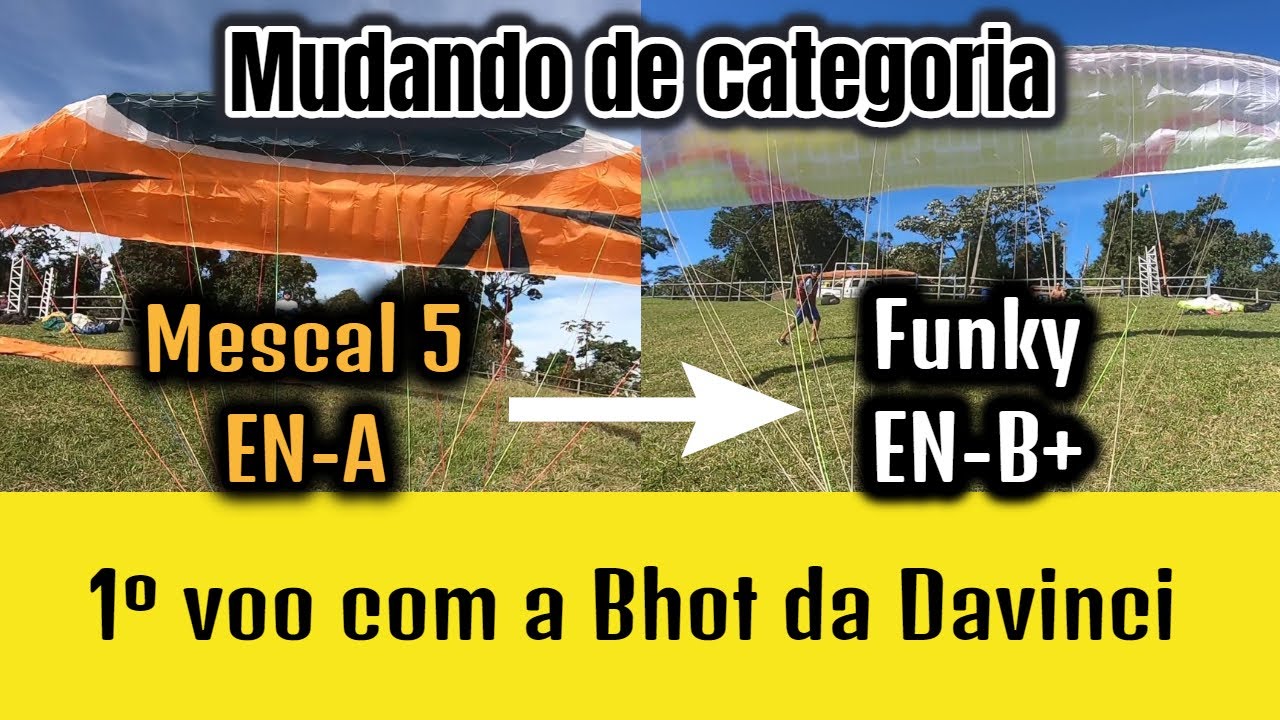 Primeiro voo com a Funky   vela B Hot da Davinci - rampa norte de Sampaio Correia - QG do Voo Livre