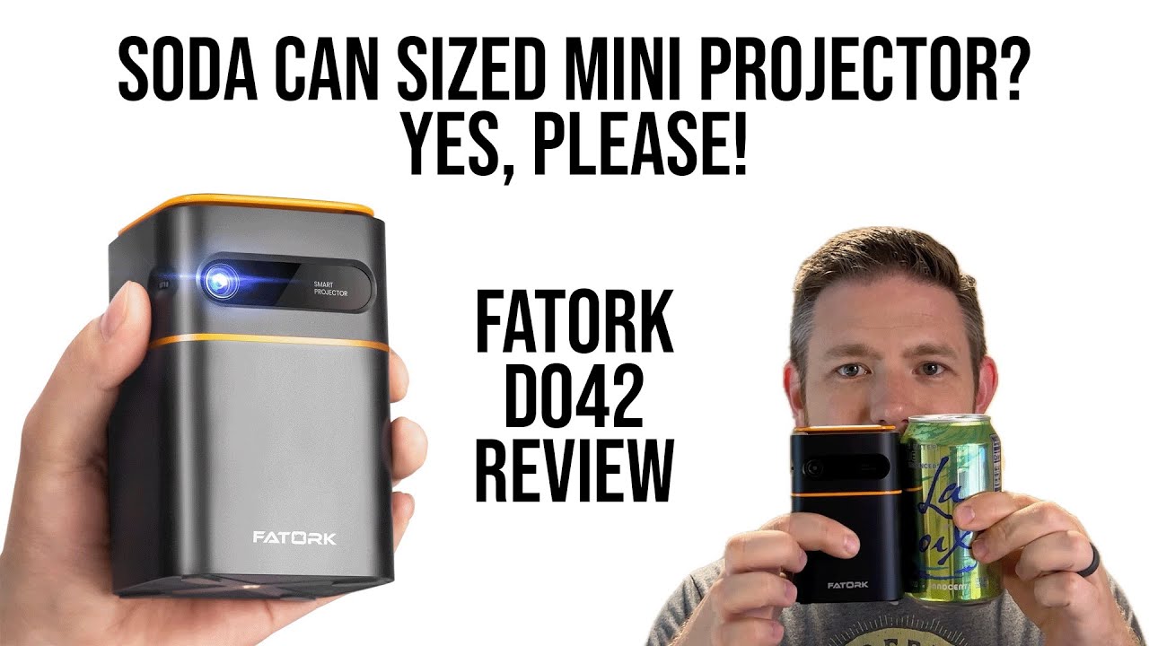 Мини-проектор Fatork D042 DLP: проектор размером с банку из-под газировки, обладающий мощным эффе...