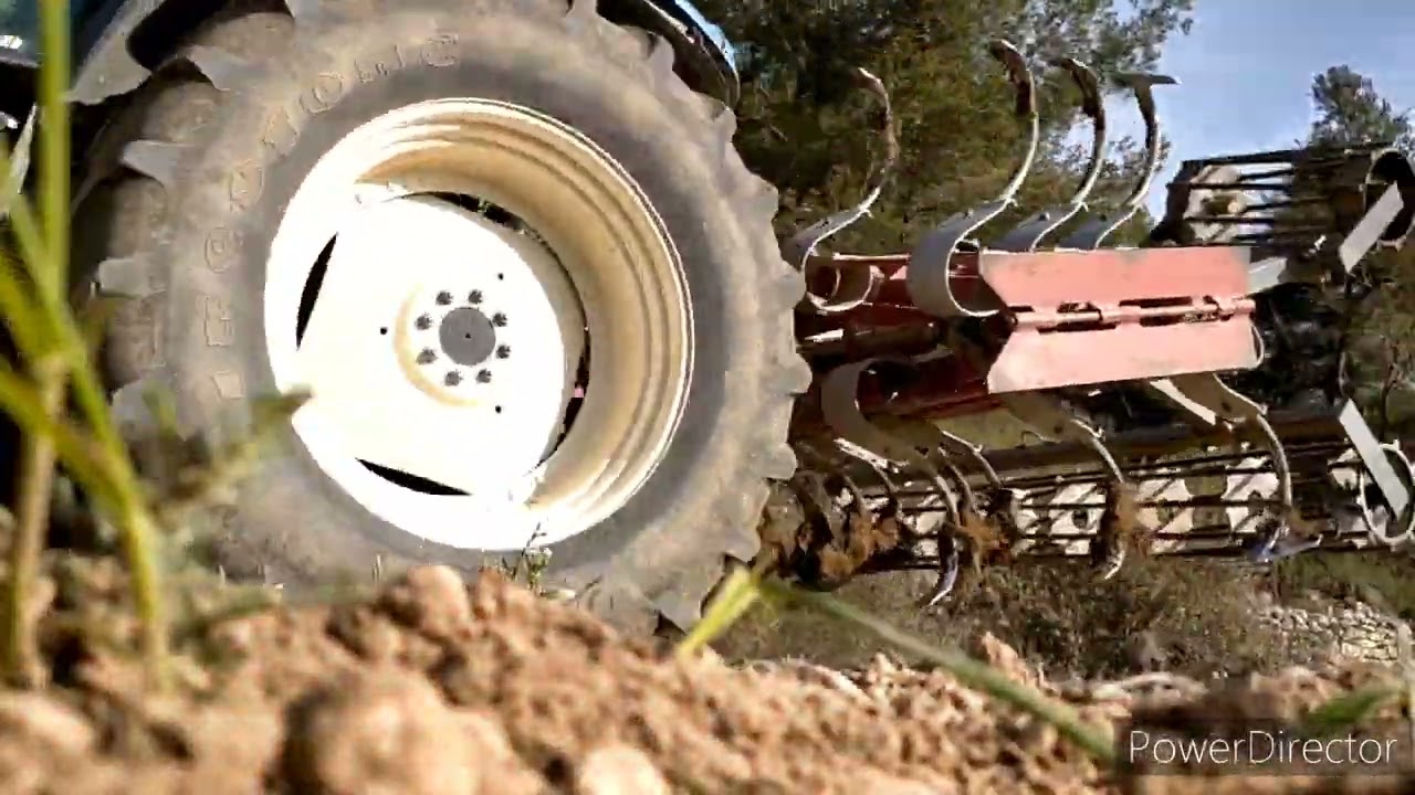 Arando almendros y olivos 2022 New Holland TS115A