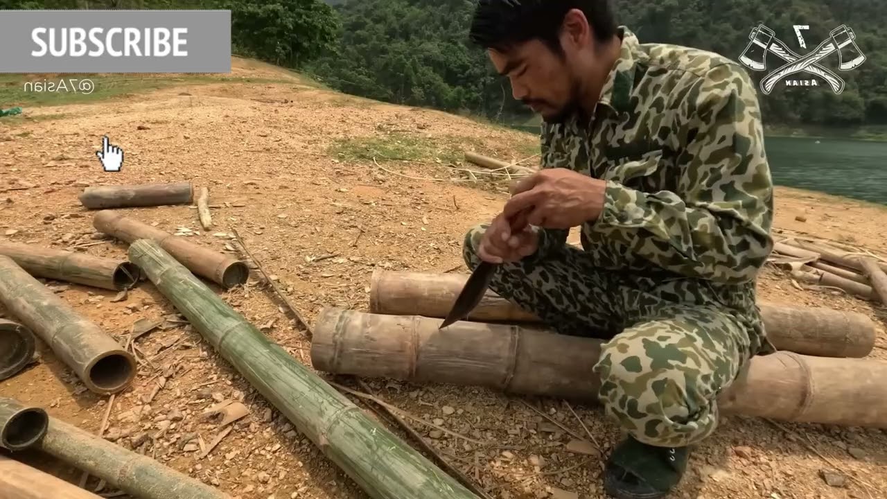 Họ Sinh Tồn Nơi Rừng Núi Cất Nhà Trên Sông Và Dụng Cụ Bắt Cá 