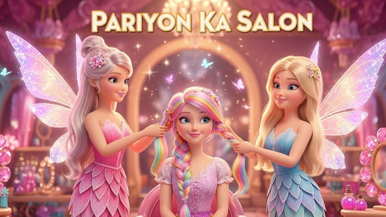 Pariyon Ka Salon | Magical Fairy Salon Story | Cute Barbie-Style Fairy Kahani for Kids Story Glow 