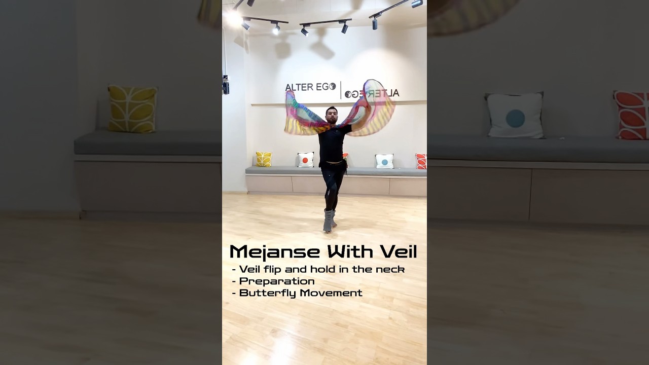 MEJANSE BELLYDANCE VEIL TUTORIAL | MELE BELLYDANCER ARUN BHARDWAJ #shorts #tutorial #bellydance