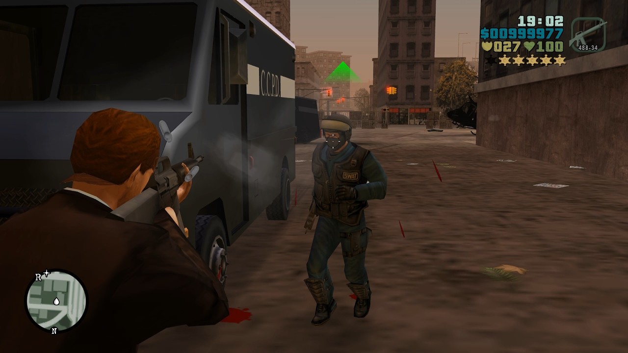 GTA Carcer City - Police Shootout + 6 Star Wanted Level Escape