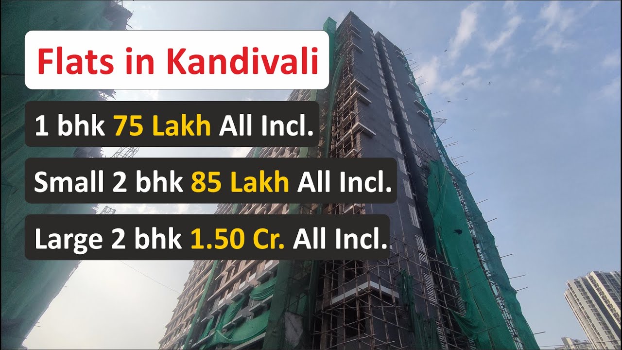 Affordable 2 bhk flat under 90 lakh in Kandivali East I 1 bhk flat in 75 lakh