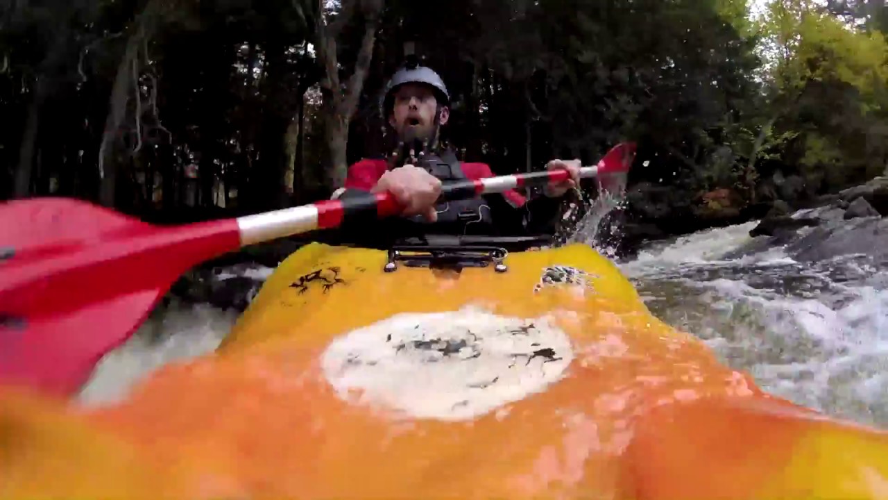 Kayaking the Presque Isle River below Yondota Falls