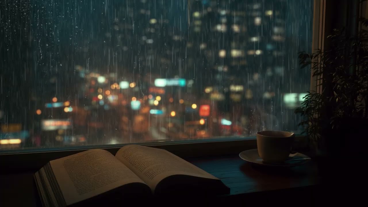 Gentle City Rain Ambience & Soft Piano for Deep Sleep, Study, Focus & Relaxation