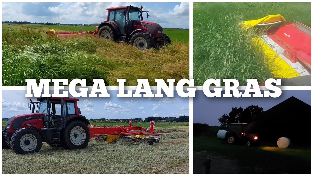 Mega lang gras van de plasdras wordt gemaaid | Boer Gerrit vlogt