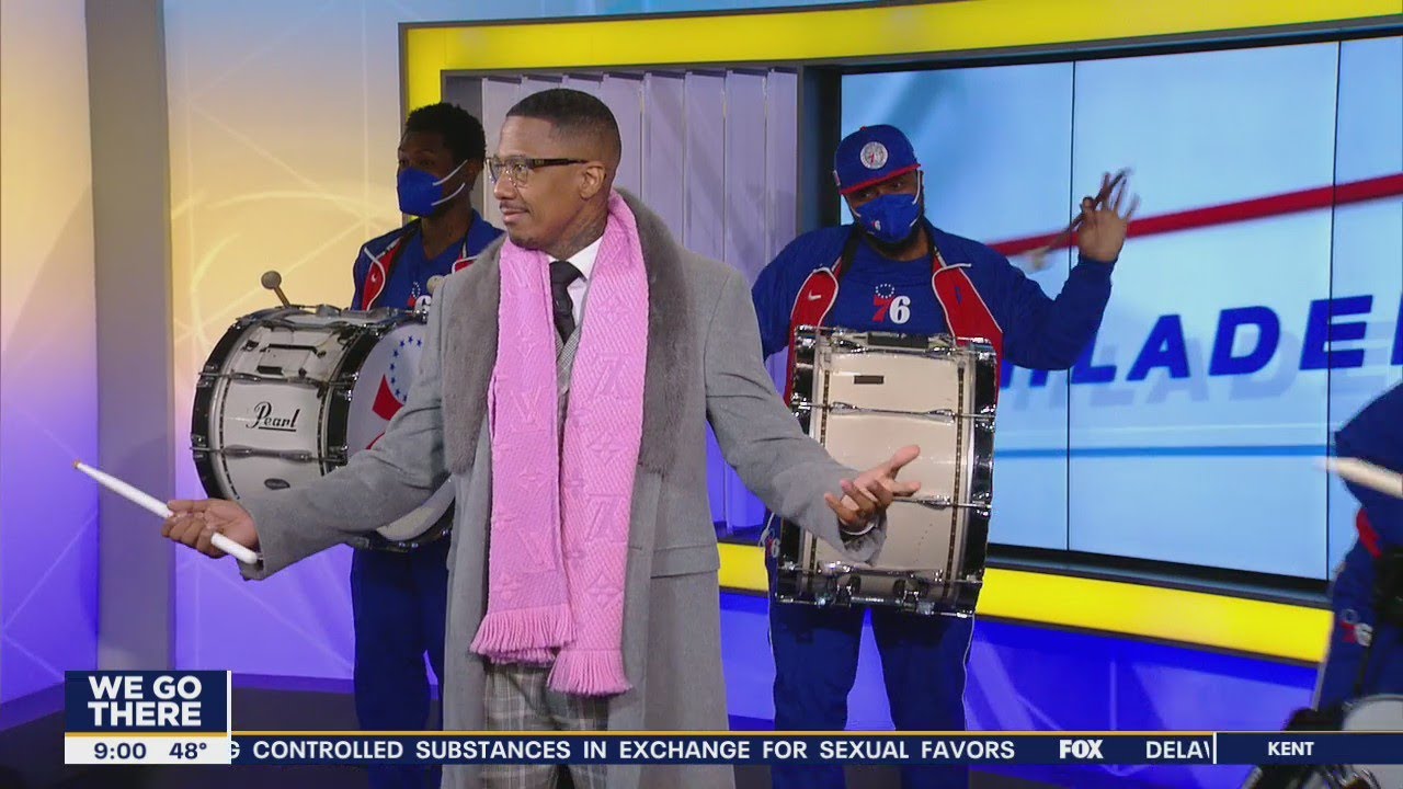 Nick Cannon tests out his 'Drumline' skills on Good Day Philadelphia