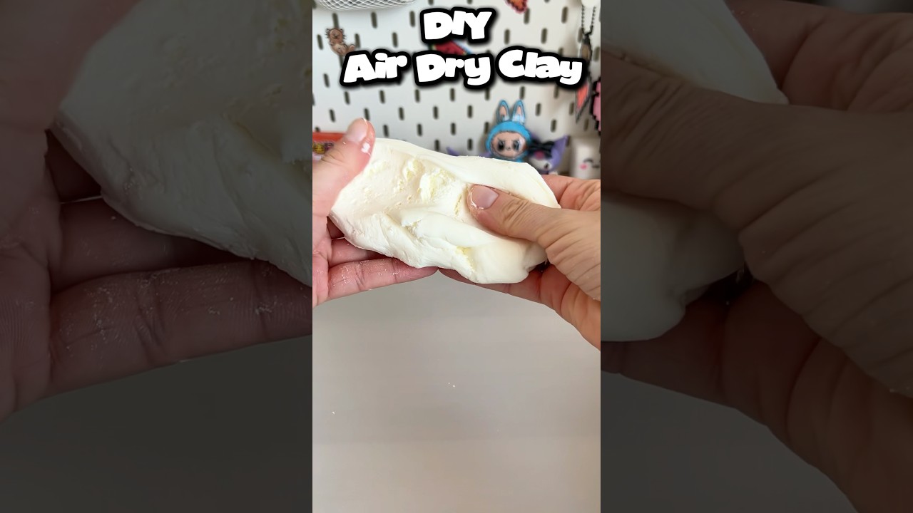 DIY Air Dry Clay with 2 Ingredients! | Easy Soft Dough Recipe #diyclay #easydiy #diyideas