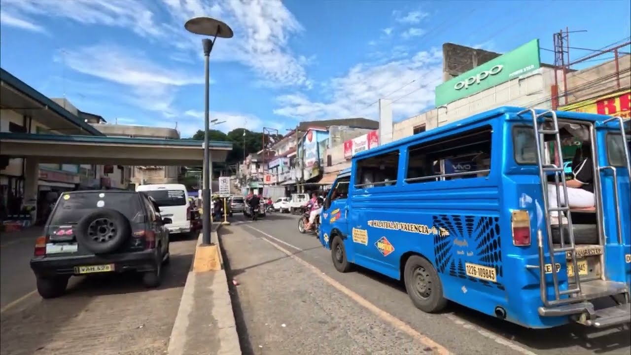 Valencia city, Bukidnon - Downtown Walking tour 4K/HDR
