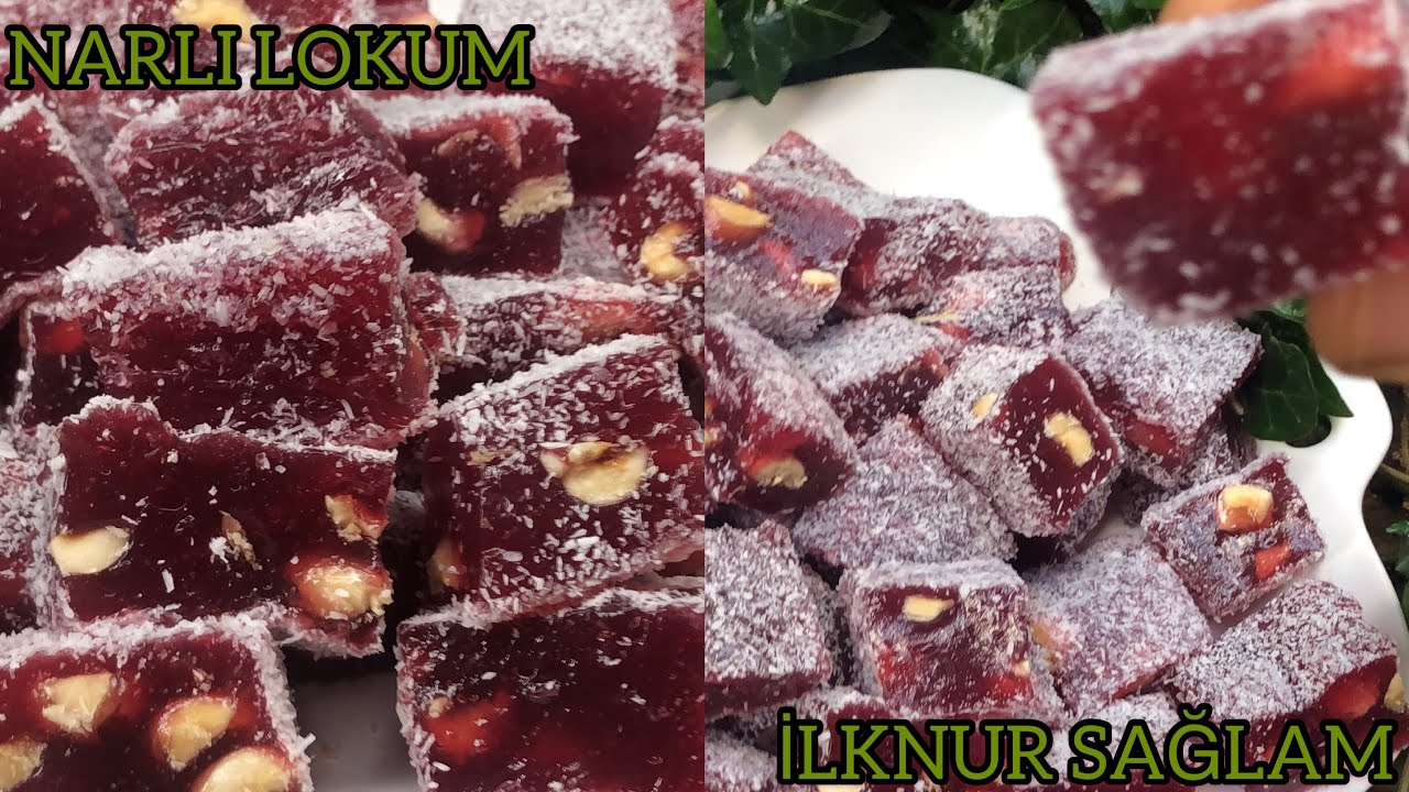 Narlı Lokum Nasıl Yapılır?Hakiki Türk Lokumu /Evde Çifte Kavrulmuş Türk Lokumu💯 Turkish delight👍
