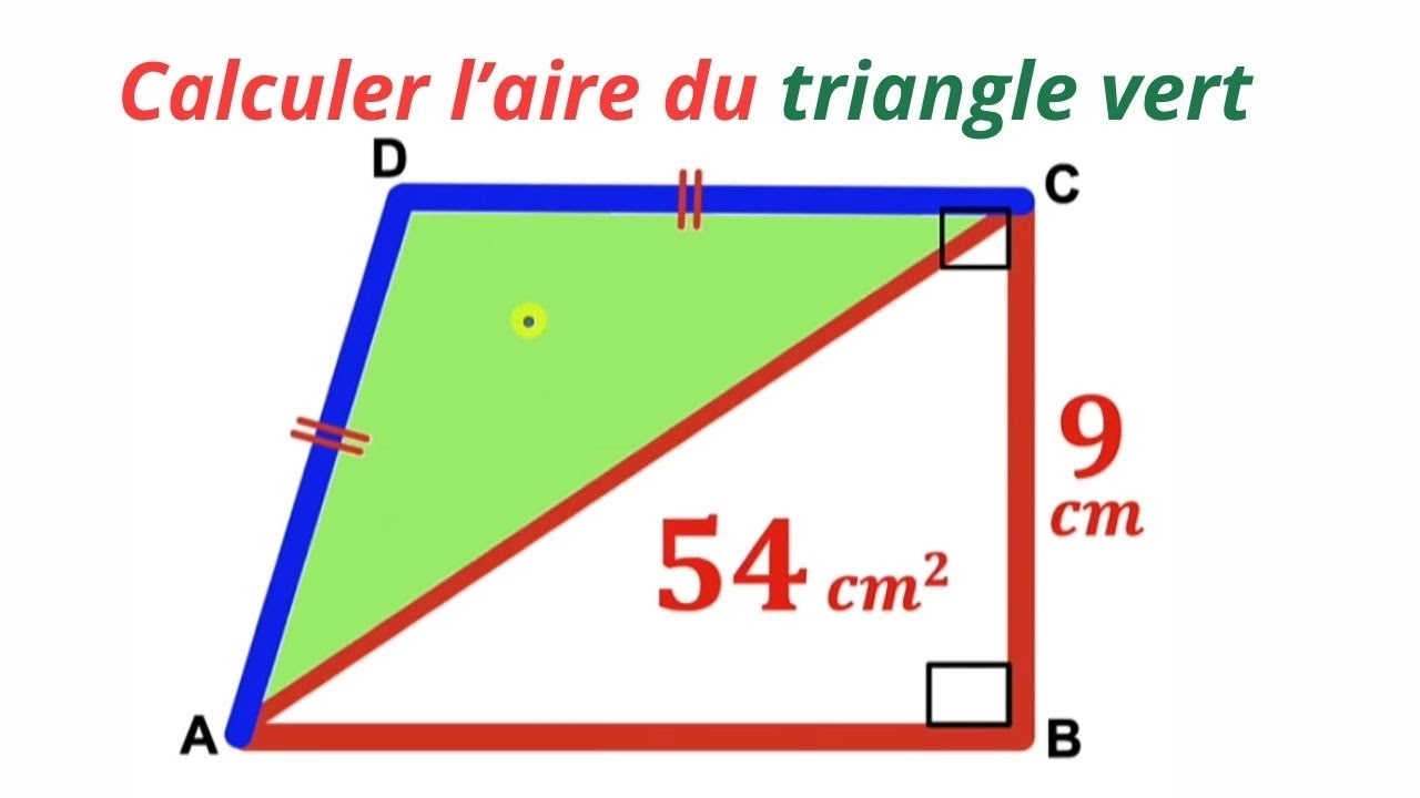 Problème d’olympiade : Calculer l’aire du triangle 
