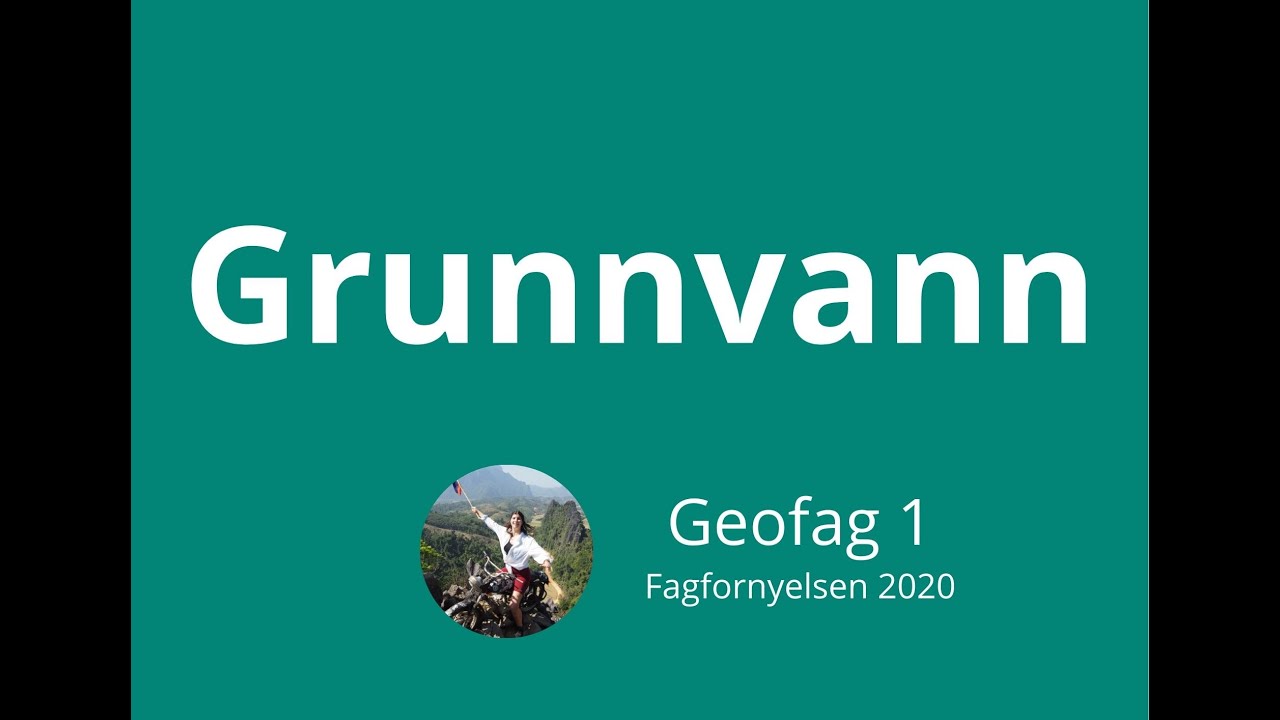 Geofag 1 #30 Grunnvann