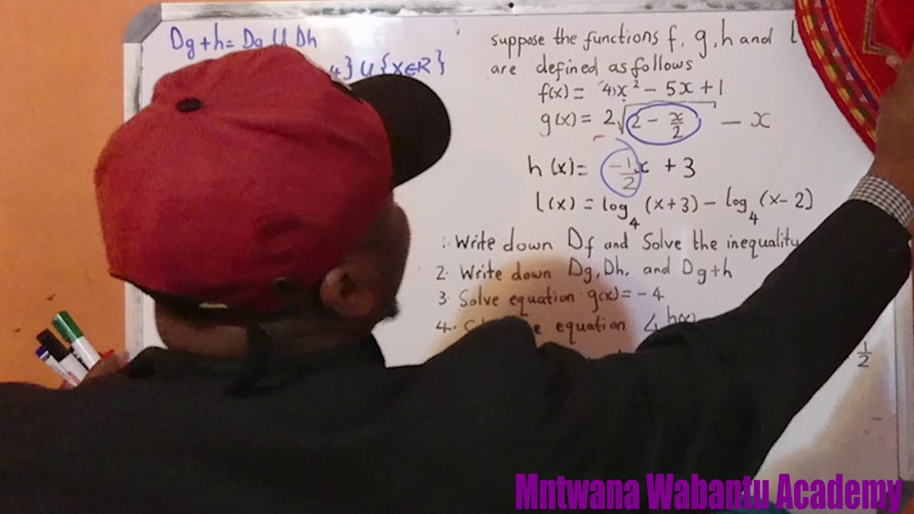 Domain, quadratics, inequality, exponential, Logarithms Questions